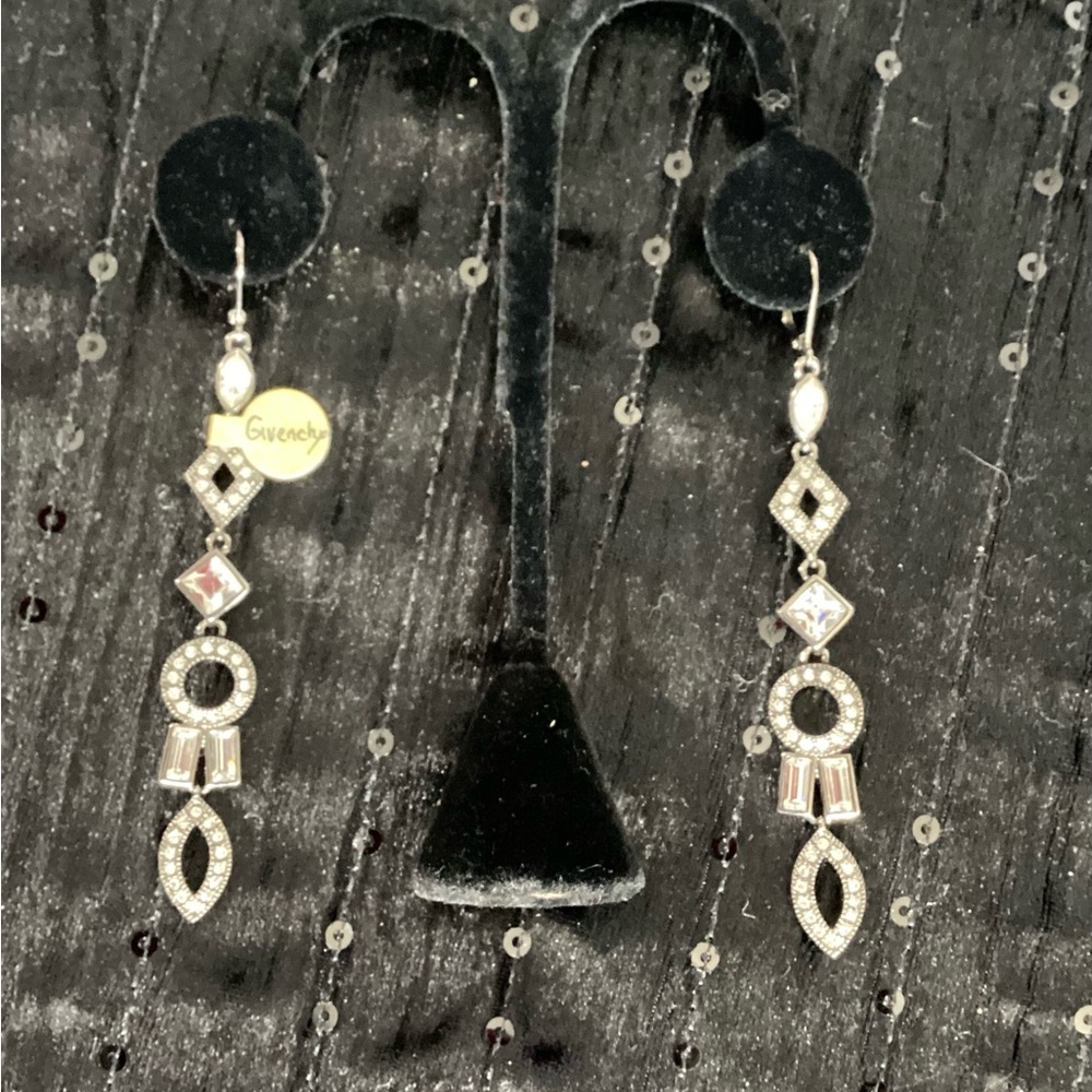 NWOT Givenchy Silver Geometric Dangle Earrings